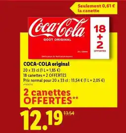 Lidl COCA-COLA original offre