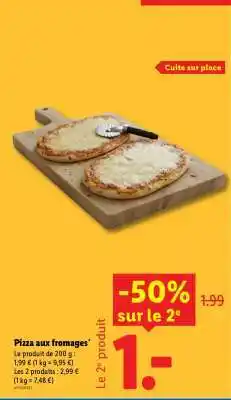 Lidl Pizza aux fromages offre