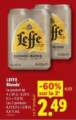 Lidl Leffe blonde offre