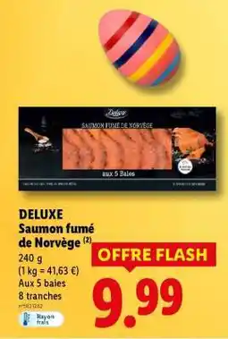 Lidl DELUXE Saumon fumé de Norvège offre