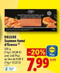 Lidl Deluxe Saumon fumé d'Écosse offre