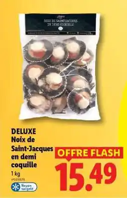 Lidl DELUXE Noix de Saint-Jacques en demi coquille offre