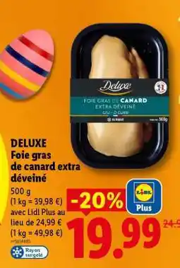 Lidl DELUXE Foie gras de canard extra déveiné offre