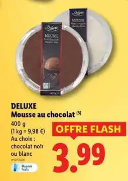 Lidl DELUXE Mousse au chocolat offre