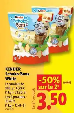 Lidl Kinder Schoko-Bons white offre