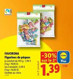 Lidl FAVORINA Figurines de pâques offre