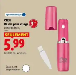 Lidl CIEN Rasoir pour visage offre