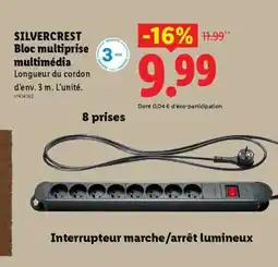 Lidl SILVERCREST Bloc multiprise multimédia offre
