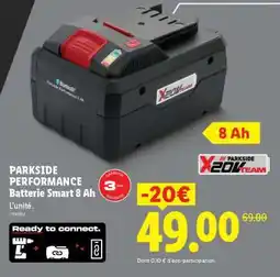 Lidl PARKSIDE PERFORMANCE Batterie Smart 8 Ah offre
