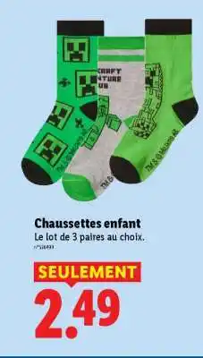 Lidl Chaussettes Enfant offre