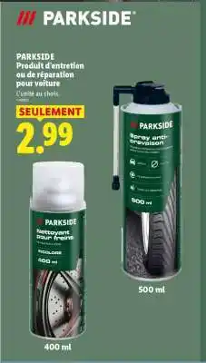 Lidl PARKSIDE Produit d'entretien ou de réparation pour voiture offre