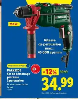 Lidl PARKSIDE Set de démarrage perceuse à percussion offre