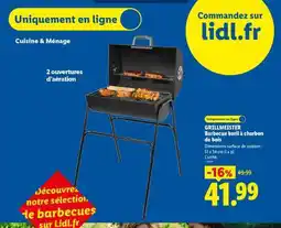 Lidl GRILLMEISTER Barbecue baril à charbon de bois offre