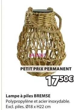 JYSK BREMSE Lampe à piles offre