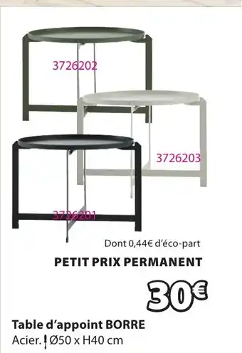 JYSK BORRE Table d'appoint offre