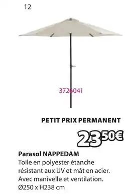 JYSK NAPPEDAM Parasol offre