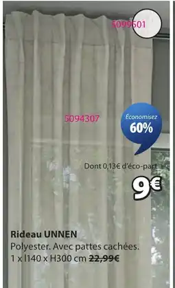 JYSK UNNEN Rideau offre