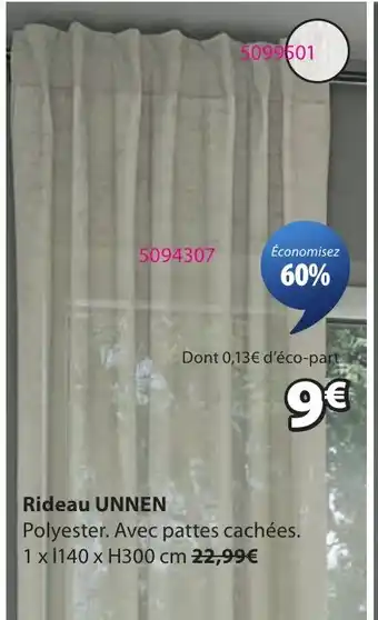 JYSK UNNEN Rideau offre