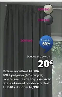 JYSK ALDRA Rideau occultant offre