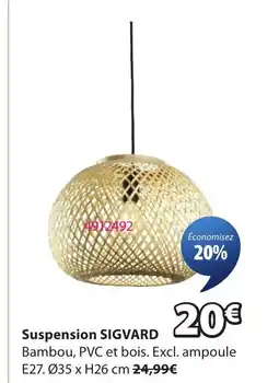 JYSK SIGVARD Suspension offre