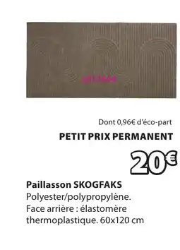 JYSK SKOGFAKS Paillasson offre