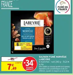 Intermarché Hyper LABEYRIE Saumon fumé norvège offre