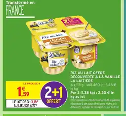 Intermarché Hyper LA LAITIÈRE Riz au lait offre découverte à la vanille offre