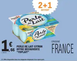 E.Leclerc Perle de lait citron offre découverte yoplait offre
