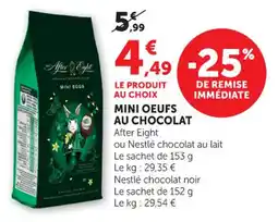 Bi1 Mini oeufs au chocolat offre