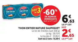 Bi1 Thon entier nature saupiquet offre