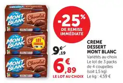Bi1 Creme dessert mont blanc offre