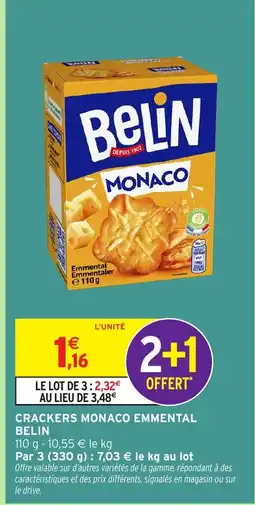 Intermarché Hyper BELIN Crackers monaco emmental offre