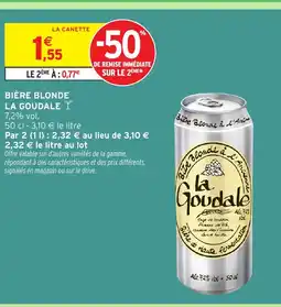 Intermarché Hyper LA GOUDALE Bière blonde offre