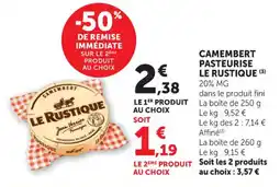 Bi1 Camembert pasteurise le rustique offre