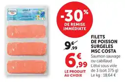 Bi1 Filets de poisson surgeles msc costa offre