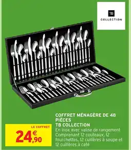 Intermarché Hyper Coffret ménagère de 48 pièces tb collection offre