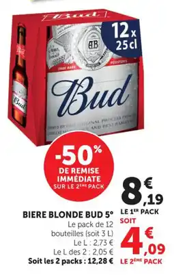 Bi1 Biere blonde bud 5° offre