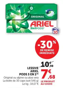 Bi1 Lessive ariel pods 3 en 1 offre