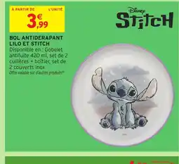Intermarché Hyper Bol antiderapant lilo et stitch offre