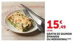 Bi1 Gratin de saumon épinards ou méridional offre