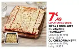 Bi1 Pizza 4 fromages ou jambon fromage offre
