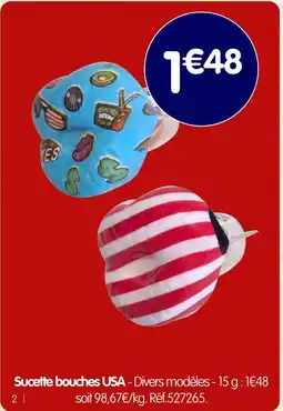 b&m Sucette bouches usa offre