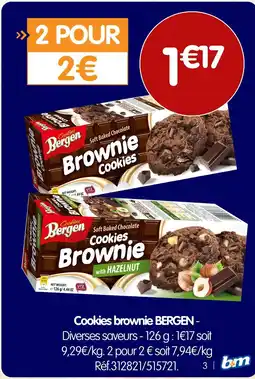 b&m Bergen brownie cookies offre
