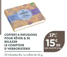 Point Vert Le comptoir d'herboristerie coffret 6 infusions pour rêver & se relaxer offre