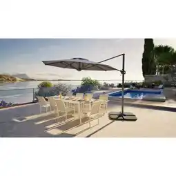 Carrefour Hyba parasol excentré ronda 350 offre