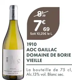 Point Vert Domaine de borie vieille 1910 aoc gaillac offre