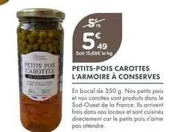 Point Vert L'armoire à conserves petits pois carottes offre