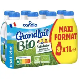 Carrefour Market Grandlait lait u.h.t. bio maxi format offre