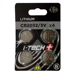 Carrefour Carrefour 4 piles bouton cr2032 i-tech+ offre