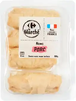 Carrefour Sans 4 nems au porc carrefour le marché offre